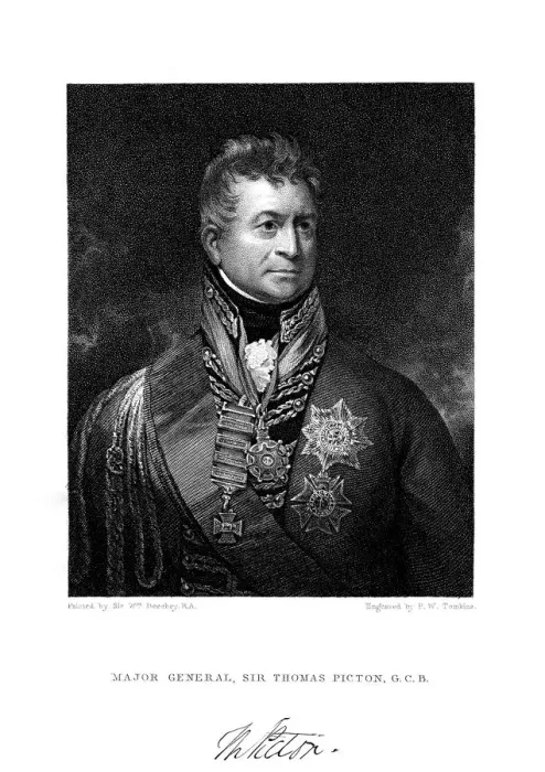 Framed Print : Sir Thomas Picton, British soldier, 19th century. Artist: Peltro William Tomkins Framed Print : Sir Thomas Picton, British soldier, 19th century. Artist: Peltro William Tomkins