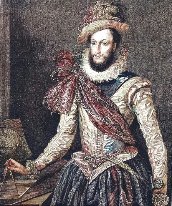 Framed Print : Sir Walter Raleigh, 1588, 1888. Creator: Unknown. Sir Walter Raleigh, 1588, 1888. Creator: Unknown Framed Print : Sir Walter Raleigh, 1588, 1888. Creator: Unknown. Sir Walter Raleigh, 1588, 1888. Creator: Unknown