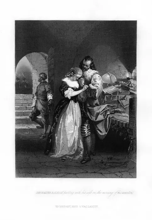 Framed Print : Sir Walter Raleigh parting his wife on the morning of his execution, 1618, (1872) Framed Print : Sir Walter Raleigh parting his wife on the morning of his execution, 1618, (1872)