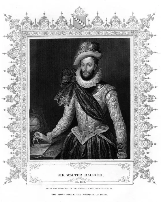 Framed Print : Sir Walter Raleigh, writer, poet, courtier and explorer, (19th century). Artist: H Robinson Framed Print : Sir Walter Raleigh, writer, poet, courtier and explorer, (19th century). Artist: H Robinson