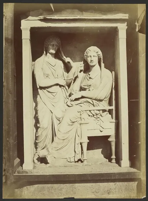 Framed Print : Two Sisters, 1860s. Creator: Petros Moraites Framed Print : Two Sisters, 1860s. Creator: Petros Moraites