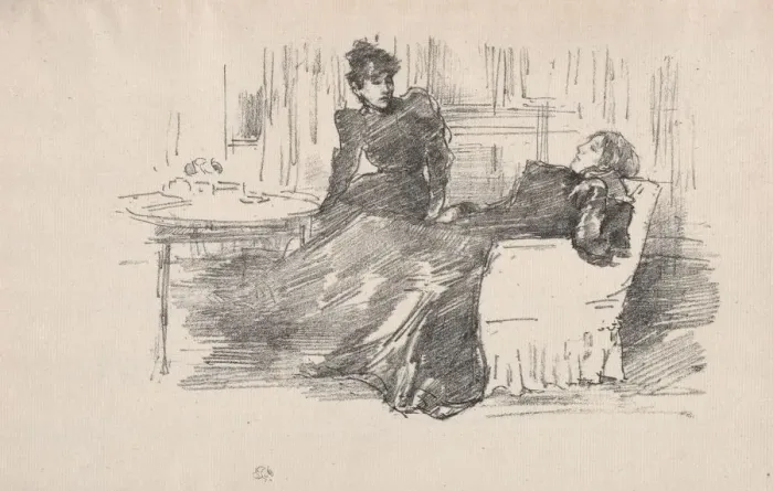 Framed Print : The Sisters, 1894. Creator: James McNeill Whistler (American, 1834-1903) Framed Print : The Sisters, 1894. Creator: James McNeill Whistler (American, 1834-1903)
