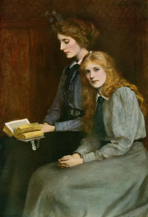 Framed Print : The Sisters, 1900, (1912). Artist: Ralph Peacock Framed Print : The Sisters, 1900, (1912). Artist: Ralph Peacock