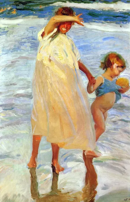 Framed Print : The Two Sisters, 1909. Artist: Joaquin Sorolla y Bastida Framed Print : The Two Sisters, 1909. Artist: Joaquin Sorolla y Bastida