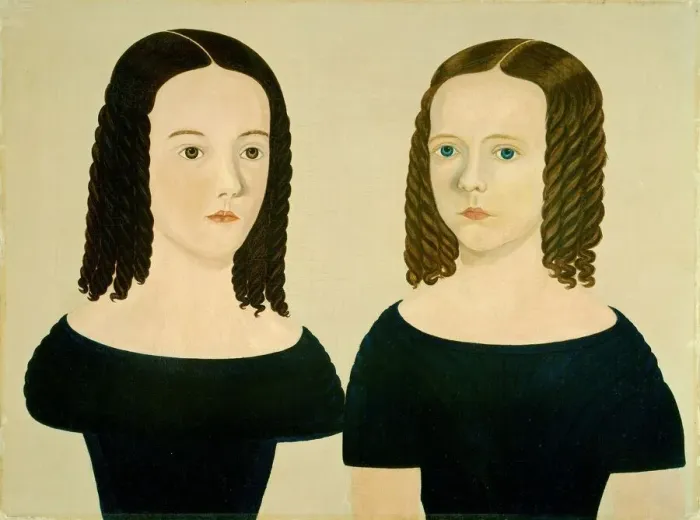Framed Print : Sisters, c. 1840. Creator: Unknown Framed Print : Sisters, c. 1840. Creator: Unknown
