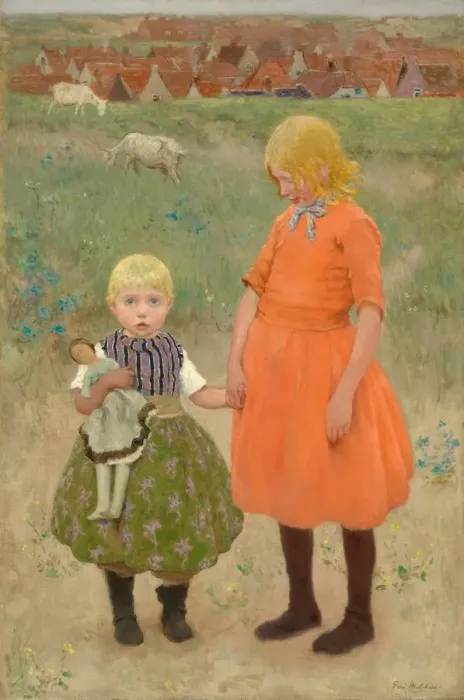 Framed Print : The Sisters, c. 1895. Creator: Gari Melchers Framed Print : The Sisters, c. 1895. Creator: Gari Melchers