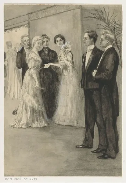 Sisters in Evening Dress Print, 1905 or Earlier. Art Prints, Posters &  Puzzles from Heritage Images