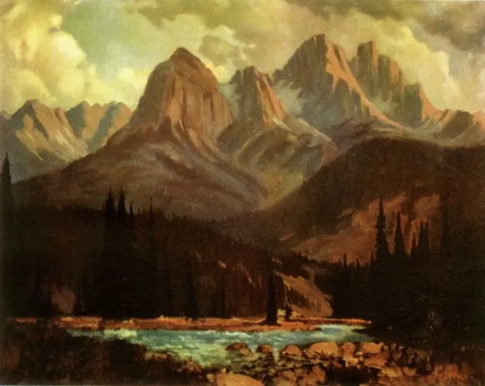 Framed Print : The Three Sisters: Near Banff, Alberta, 1941. Creator: R. Gissing Framed Print : The Three Sisters: Near Banff, Alberta, 1941. Creator: R. Gissing