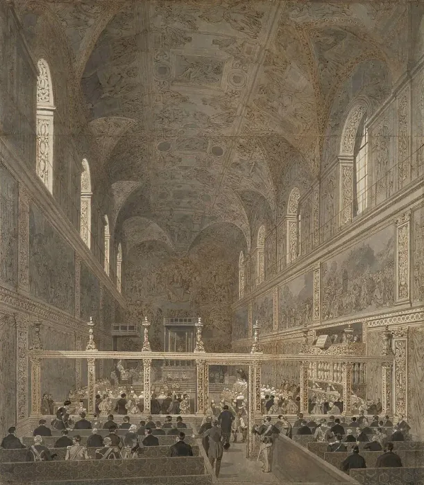Framed Print : The Sistine Chapel in the Vatican, c 1868. Creator: Benoist, Philippe (1813-1896) Framed Print : The Sistine Chapel in the Vatican, c 1868. Creator: Benoist, Philippe (1813-1896)