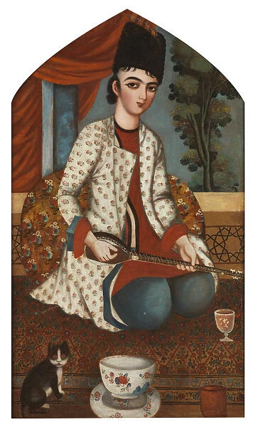 Sitar player, c. 1830-1840. Creator: Anonymous