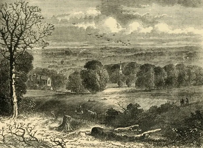 Framed Print : Site of the Crystal Palace in 1852, (c1878). Creator: Unknown Framed Print : Site of the Crystal Palace in 1852, (c1878). Creator: Unknown