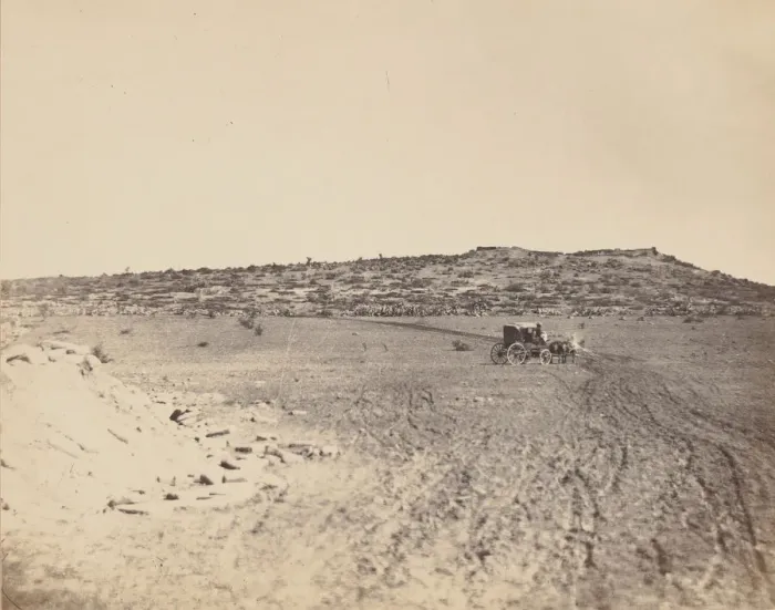Framed Print : [Site of Execution of Emperor Maximilian], 1867. Creator: Francois Aubert