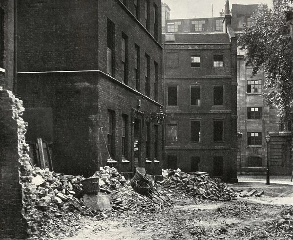 The Site of the Gateway from Fetter Lane and the Derelict Houses Awaiting Demolition, 1934