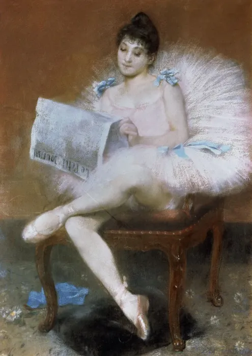 Framed Print : Sitting Ballet Dancer, 1890. Artist: Pierre Carrier-Belleuse Framed Print : Sitting Ballet Dancer, 1890. Artist: Pierre Carrier-Belleuse