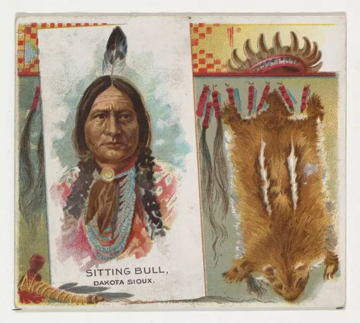Framed Print : Sitting Bull, Dakota Sioux, from the American Indian Chiefs series (N36) for Allen & Framed Print : Sitting Bull, Dakota Sioux, from the American Indian Chiefs series (N36) for Allen &