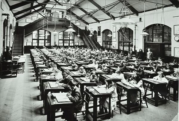 Sitting examinations, Crawford Street School, Camberwell, London, 1906