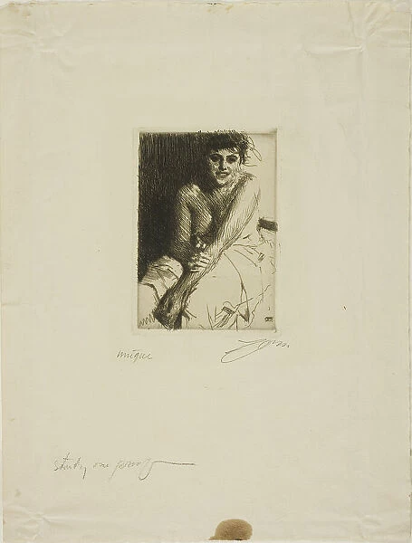 Sitting Model, 1892. Creator: Anders Leonard Zorn