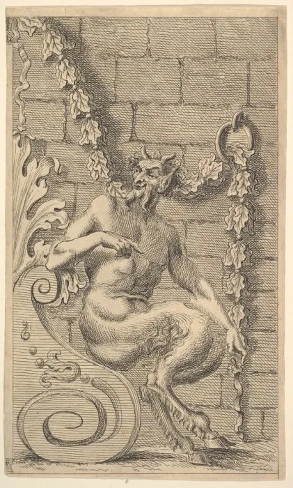 Framed Print : Sitting Satyrs, after 1732. Creator: Unknown Framed Print : Sitting Satyrs, after 1732. Creator: Unknown
