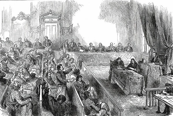 Sitting of the Skouptschina, or Parliament of Servia, 1876. Creator: Unknown