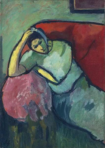 A sitting woman, 1909. Artist: Javlensky, Alexei, von (1864-1941)