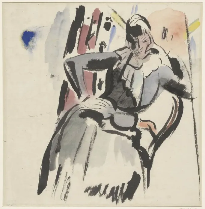 Framed Print : Sitting woman, 1915. Creator: Rik Wouters Framed Print : Sitting woman, 1915. Creator: Rik Wouters
