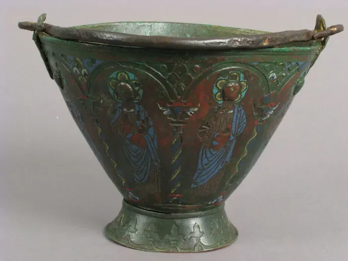 Framed Print : Situla (Bucket for Holy Water) with Saint Peter and Other Saints, Probably Apostles, ca Framed Print : Situla (Bucket for Holy Water) with Saint Peter and Other Saints, Probably Apostles, ca