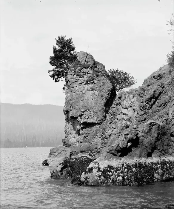 Framed Print : Siwash Rock, Stanley Park, Vancouver, B.C. c1902. Creator: Unknown Framed Print : Siwash Rock, Stanley Park, Vancouver, B.C. c1902. Creator: Unknown