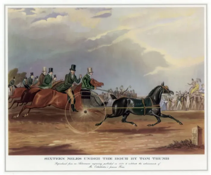 Framed Print : Sixteen Miles Under the Hour by Tom Thumb, 1831