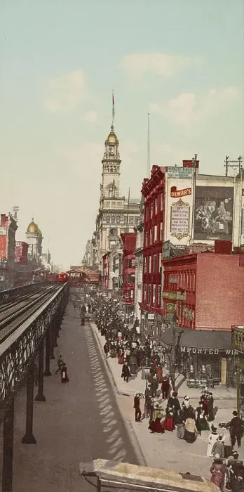 Framed Print : Sixth Avenue, New York, c1901. Creator: Unknown Framed Print : Sixth Avenue, New York, c1901. Creator: Unknown