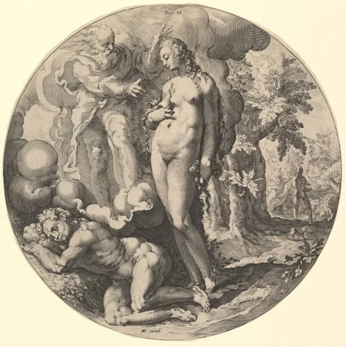 Framed Print : The Sixth Day (Dies VI), from the series The Creation of the World, ca. 1598 Framed Print : The Sixth Day (Dies VI), from the series The Creation of the World, ca. 1598