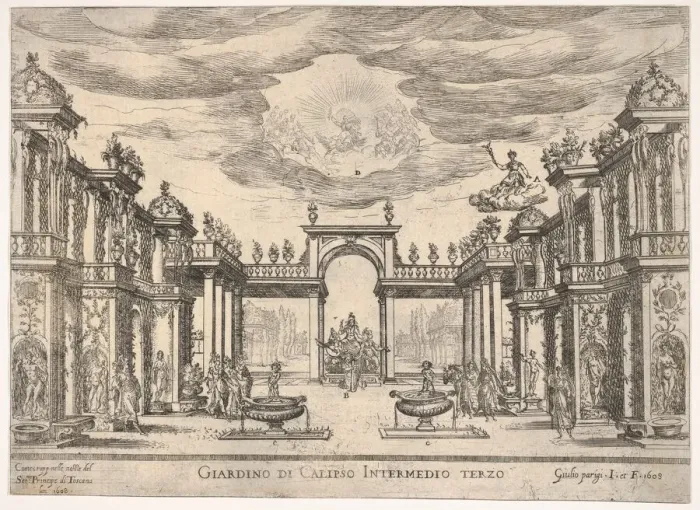 Framed Print : Sixth interlude: garden of Calypso (Intermedio sesto: giardino di Calipso) Framed Print : Sixth interlude: garden of Calypso (Intermedio sesto: giardino di Calipso)