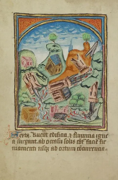 Framed Print : The Sixth Sign before the Day of Judgment; Illustrated Vita Christi... about 1480-1490. Creator: Unknown Framed Print : The Sixth Sign before the Day of Judgment; Illustrated Vita Christi... about 1480-1490. Creator: Unknown