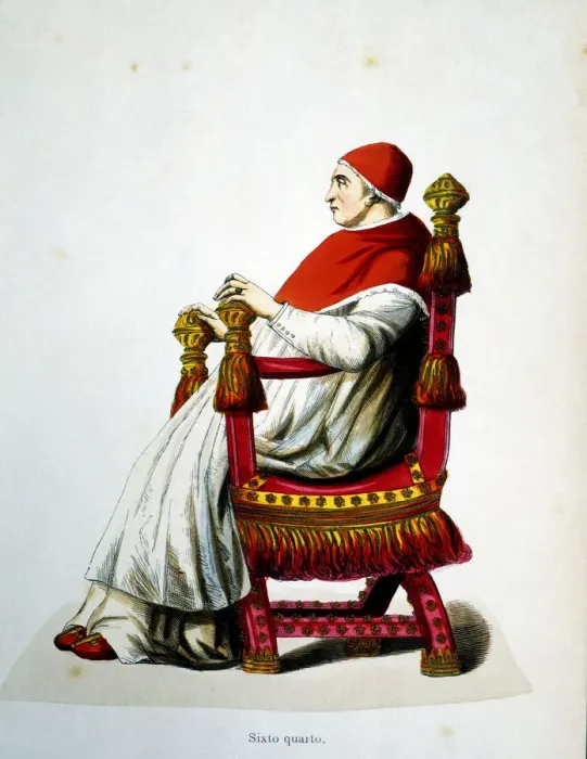 Framed Print : Sixtus IV (1414-1484), pope from 1471 to 1484, introduced the Inquisition in Spain