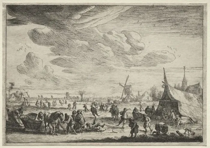 Framed Print : The Skaters. Creator: Peeter Bout (Flemish, 1658-1719) Framed Print : The Skaters. Creator: Peeter Bout (Flemish, 1658-1719)