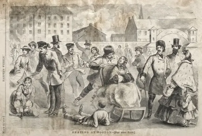 Framed Print : Skating at Boston, 1859. Creator: Winslow Homer (American, 1836-1910) Framed Print : Skating at Boston, 1859. Creator: Winslow Homer (American, 1836-1910)