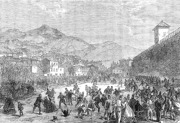 Skating at Florence, 1864. Creator: Unknown