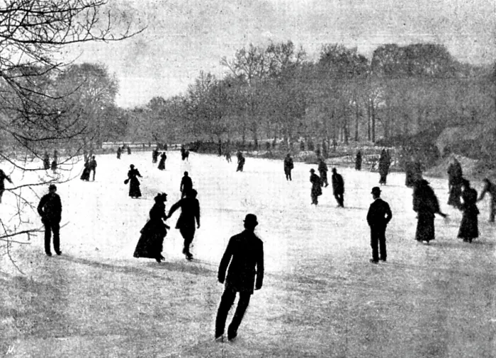 Framed Print : Skating in London: Regent's Park, 1895. Creator: Russell & Sons. Skating in London: Regent's Park, 1895. Creator: Russell & Sons Framed Print : Skating in London: Regent's Park, 1895. Creator: Russell & Sons. Skating in London: Regent's Park, 1895. Creator: Russell & Sons