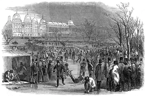 Skating in Regents Park, 1850