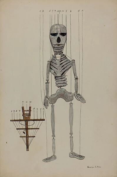 Skeleton Marionette, c. 1936. Creator: George File