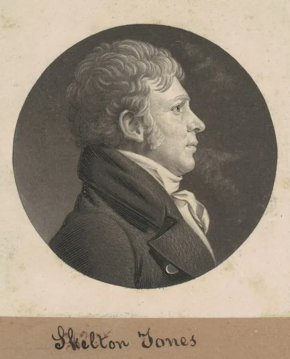 Framed Print : Skelton Jones, 1808. Creator: Charles Balthazar Julien Fevret de Saint-Memin Framed Print : Skelton Jones, 1808. Creator: Charles Balthazar Julien Fevret de Saint-Memin