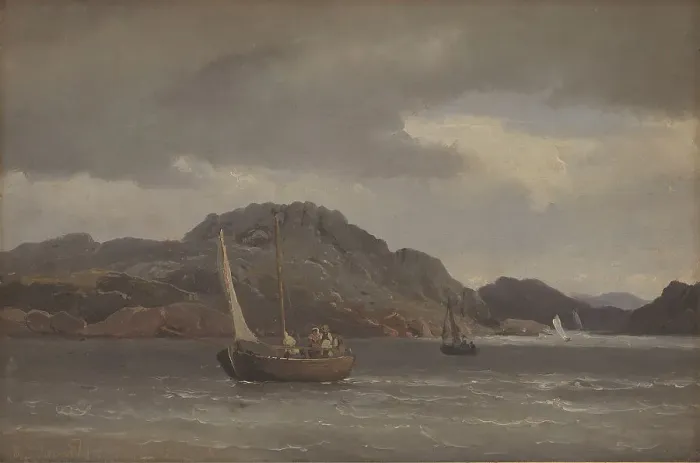 Framed Print : The Skerries at Marstrand, Sweden, 1852. Creator: Carl Frederik Sorensen Framed Print : The Skerries at Marstrand, Sweden, 1852. Creator: Carl Frederik Sorensen