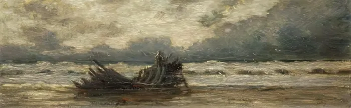 Framed Print : Sketch for 'A Homeless Sea', 1900-1924. Creator: Leslie Thomson Framed Print : Sketch for 'A Homeless Sea', 1900-1924. Creator: Leslie Thomson