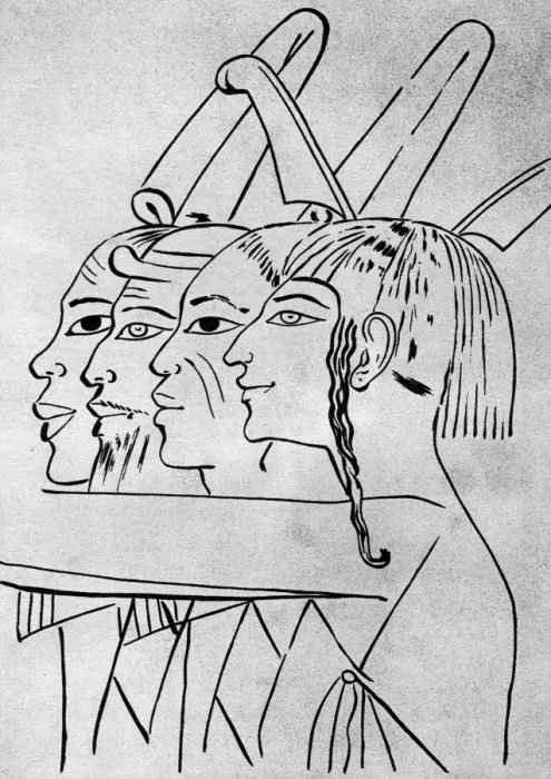Framed Print : A sketch of African and Asian men from the tomb of King Seti I, Thebes, Egypt, 1936 Framed Print : A sketch of African and Asian men from the tomb of King Seti I, Thebes, Egypt, 1936