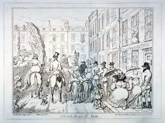 Framed Print : Sketch for an Al-bum, 1835. Artist: George Cruikshank