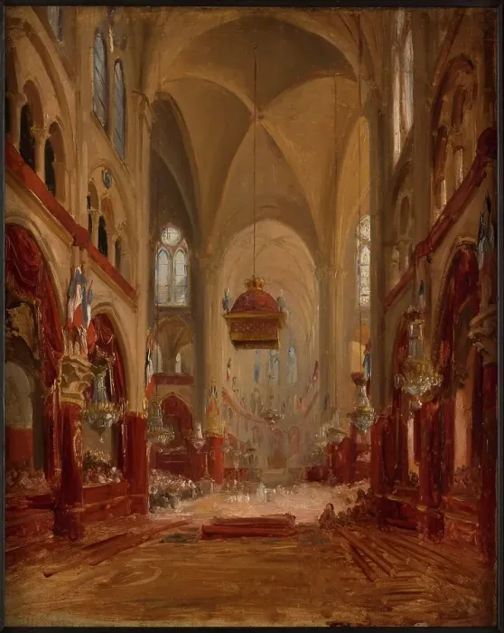 Framed Print : Sketch for the baptism of Louis-Philippe-Albert d'Orléans, count of Paris, 1842. Creator: Unknown Framed Print : Sketch for the baptism of Louis-Philippe-Albert d'Orléans, count of Paris, 1842. Creator: Unknown