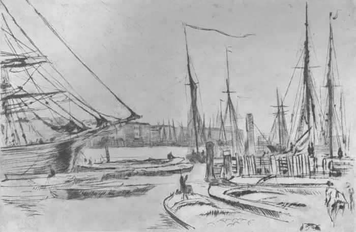 Framed Print : A Sketch from Billingsgate, 1878, (1904). Artist: James Abbott McNeill Whistler Framed Print : A Sketch from Billingsgate, 1878, (1904). Artist: James Abbott McNeill Whistler