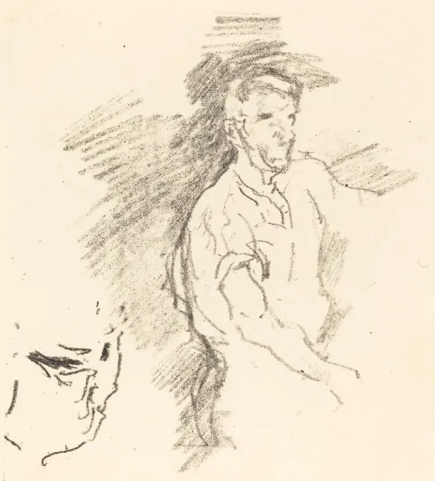 Framed Print : Sketch of a Blacksmith, 1895. Creator: James Abbott McNeill Whistler Framed Print : Sketch of a Blacksmith, 1895. Creator: James Abbott McNeill Whistler