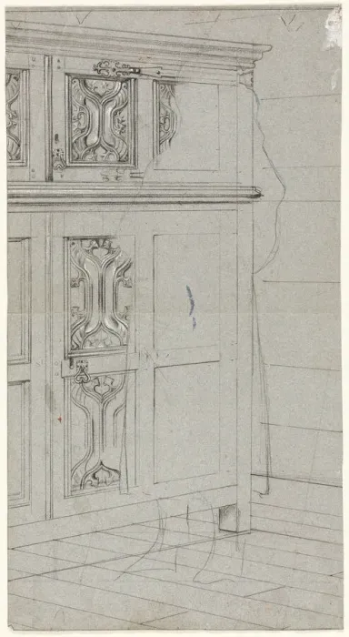Framed Print : Sketch of a Cabinet, n. d. Creator: Henry Stacy Marks Framed Print : Sketch of a Cabinet, n. d. Creator: Henry Stacy Marks