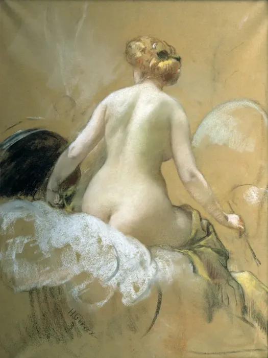 Framed Print : Sketch for a ceiling mural for the Elysee-Palace (not carried out), late 19th  /  early 20th century. Artist: Henri Gervex