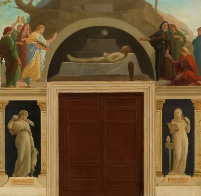 Framed Print : Sketch for the chapel of the Sorbonne: Christ in the tomb, between 1870 and 1875. Creator: Louis Charles Timbal Framed Print : Sketch for the chapel of the Sorbonne: Christ in the tomb, between 1870 and 1875. Creator: Louis Charles Timbal